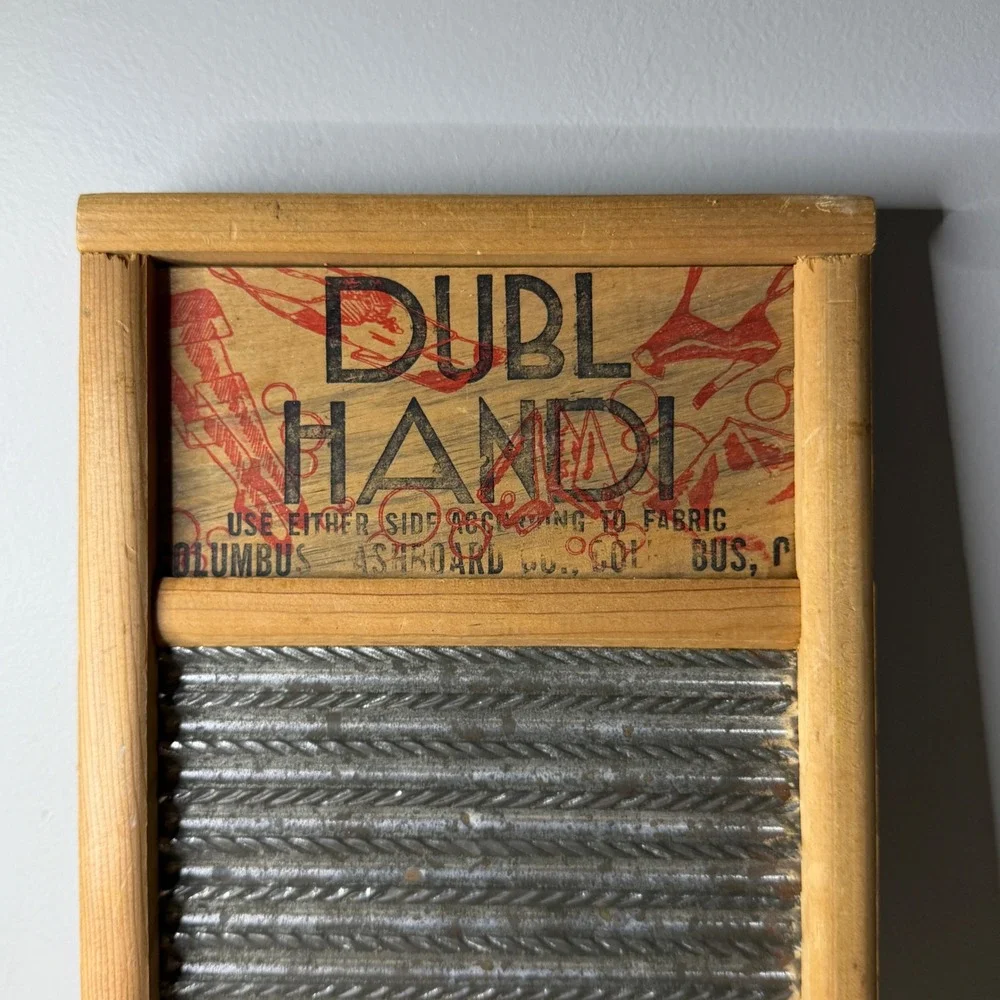 Vintage Dubl Handi Washboard‎ Columbus Washboard Ohio Primitive Farmhouse Decor